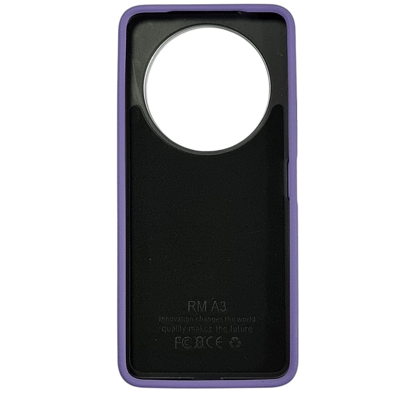 Накладка (з мікрофіброю) Leather Case Metal Buttons для Xiaomi Redmi A3- бузковий — изображение 3