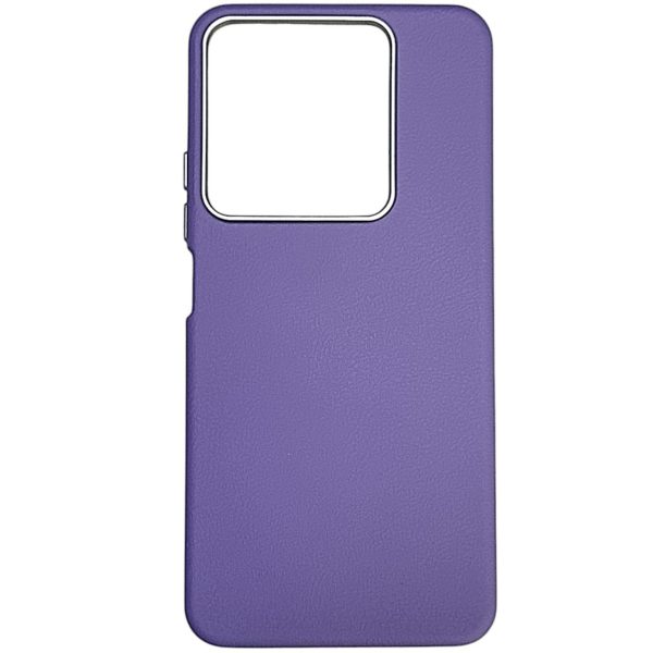Накладка (з мікрофіброю) Leather Case Metal Buttons для Xiaomi Redmi Note 13 4G- бузковий