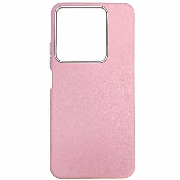 Накладка (з мікрофіброю) Leather Case Metal Buttons для Xiaomi Redmi Note 13 4G- світло-рожевий