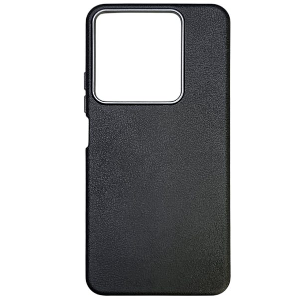 Накладка (з мікрофіброю) Leather Case Metal Buttons для Xiaomi Redmi Note 13 Pro 4G / Poco M6 Pro 4G / Redmi Note 14s- чорний