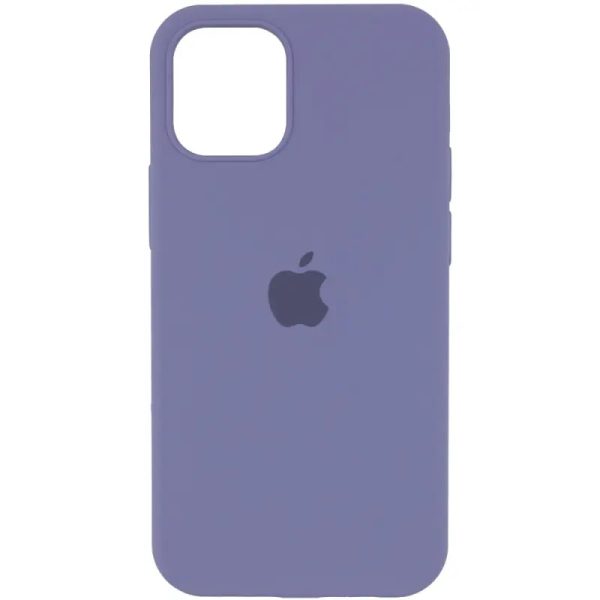 Накладка (з мікрофіброю) Silk Full Protective для iPhone 14- сіра лаванда