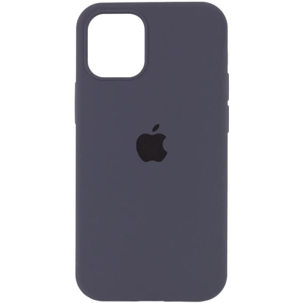 Накладка (з мікрофіброю) Silk Full Protective для iPhone 14- темно-сірий
