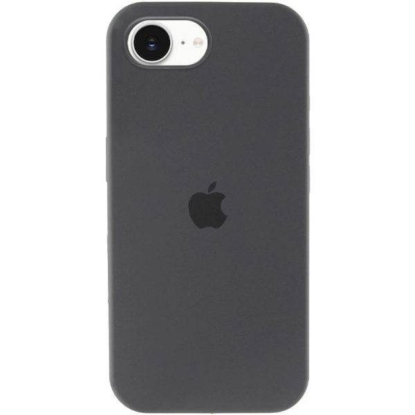 Накладка (з мікрофіброю) Silk Full Protective для iPhone 16e / iPhone 17e- темно-сірий