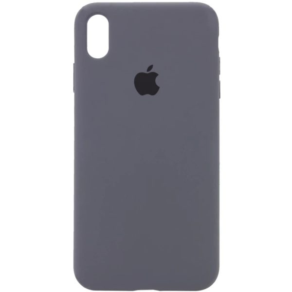 Накладка (з мікрофіброю) Silk Full Protective для iPhone Xs / X- темно-сірий