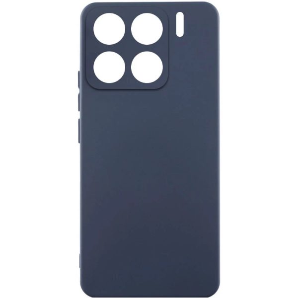 Накладка (з мікрофіброю) Silicone Cover Lakshmi Full Camera для Xiaomi 15- темно-синій