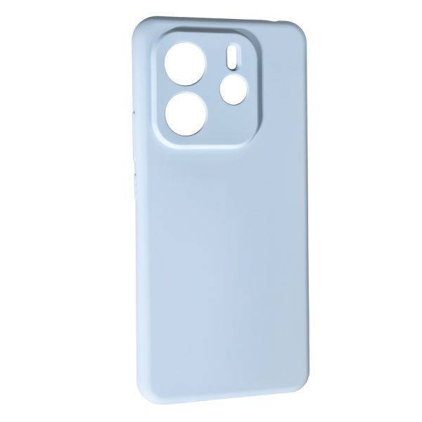 Накладка (з мікрофіброю) Soft Silk для Xiaomi Redmi Note 14 4G (UA/Europe)- блакитний