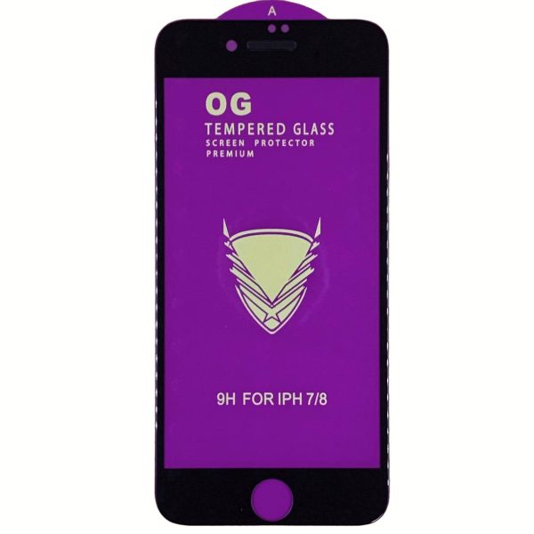 Скло захисне Tempered Glass OG Premium для iPhone 7 / 8 / SE 2020- чорний