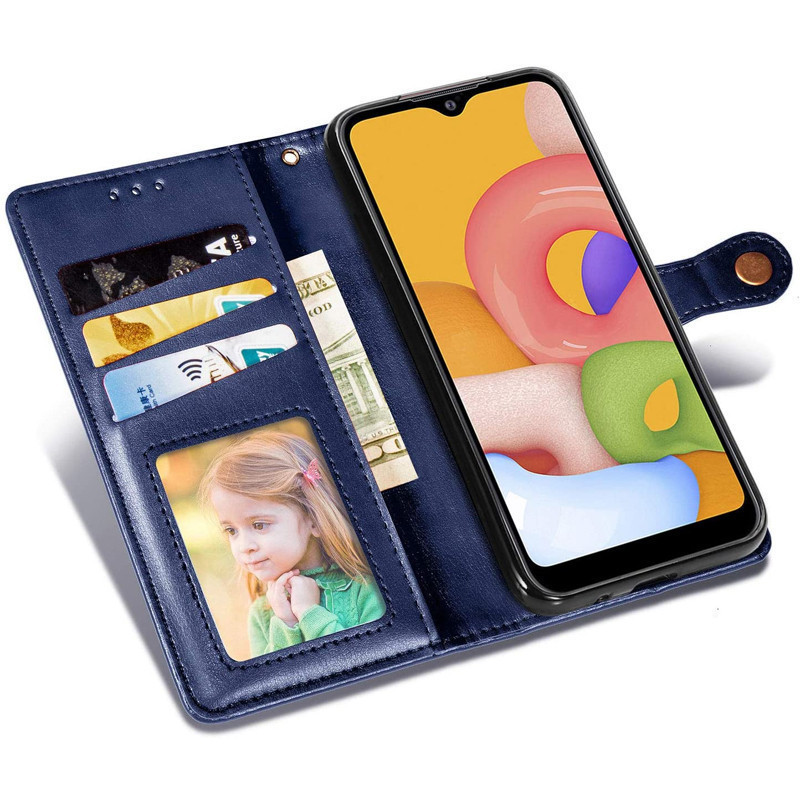 Чохол-книжка GETMAN Gallant шкіряний для Realme 7 Pro- синій — изображение 2