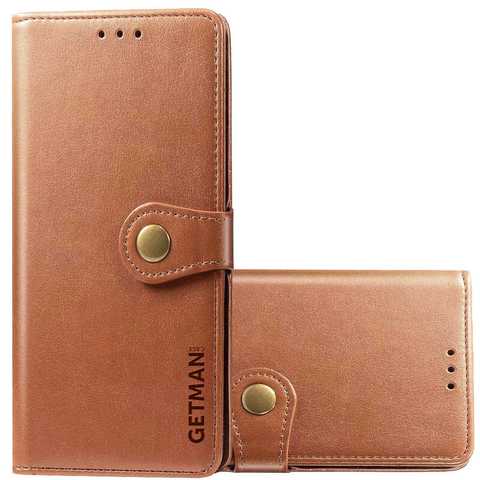 Чохол-книжка GETMAN Gallant шкіряний для Xiaomi Redmi Note 12s- коричневий