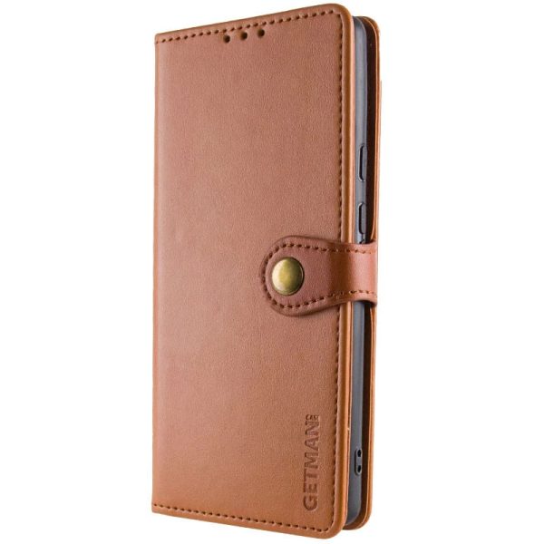 Чохол-книжка GETMAN Gallant шкіряний для Xiaomi Redmi Note 13 5G- коричневий