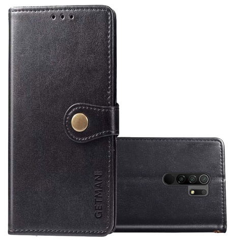 Чохол-книжка GETMAN Gallant шкіряний для Xiaomi Redmi Note 8 Pro- чорний