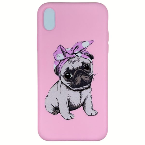Накладка (з мікрофіброю) Case Art для iPhone XS Max- рожевий