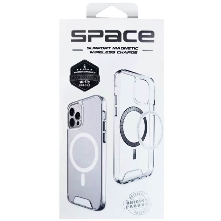 Накладка TPU Space Case with Magnetic для iPhone 13 Pro Max- прозорий — изображение 2