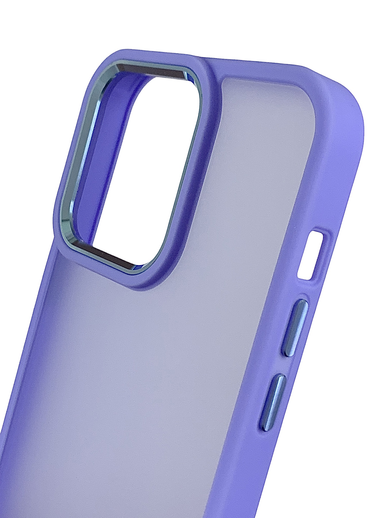 Накладка Matte Metal Buttons для iPhone 14 Plus- бузковий — изображение 2