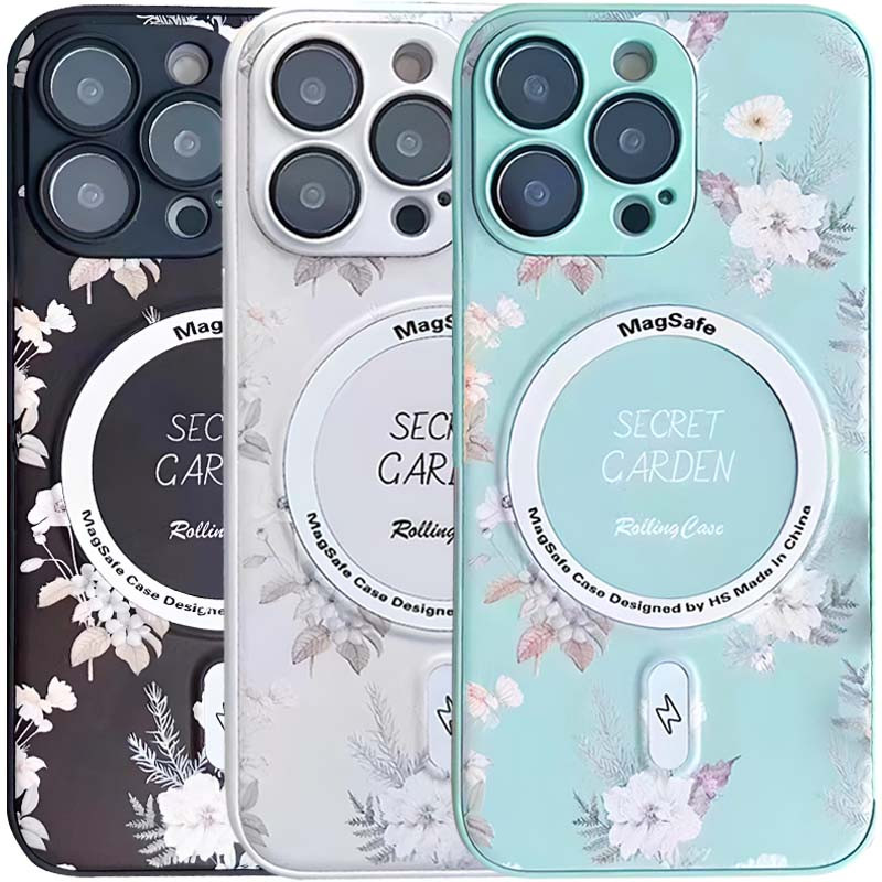 Накладка Secret Garden with Magnetic для iPhone 14 Pro Max (6.7`)- білий — изображение 3