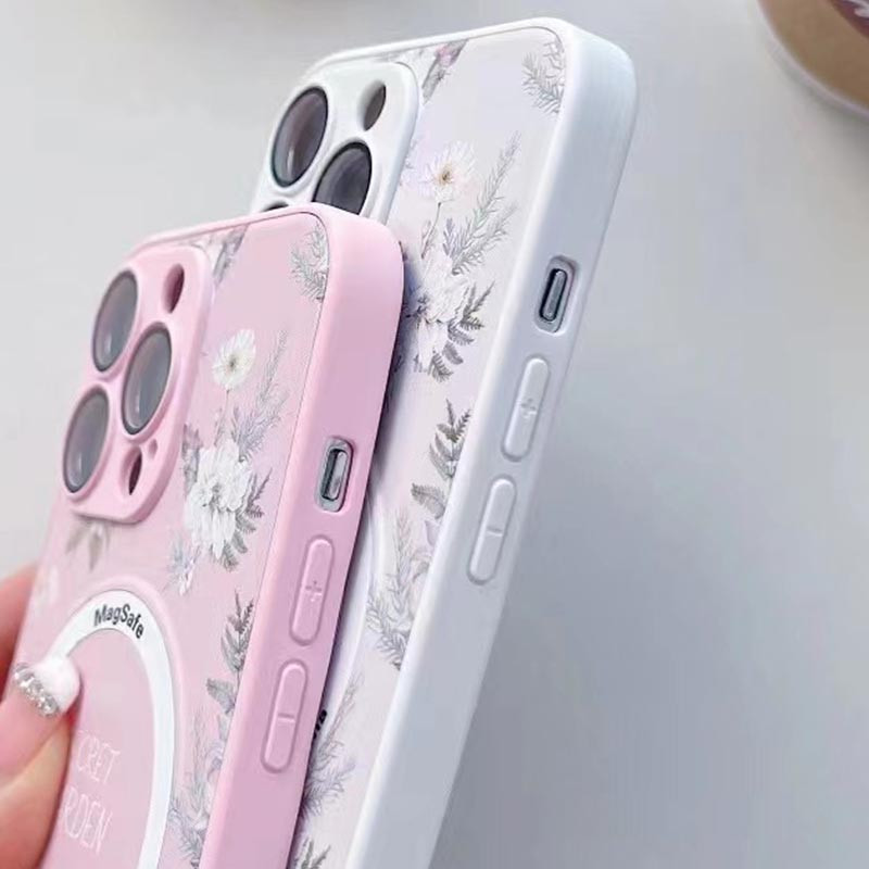 Накладка Secret Garden with Magnetic для iPhone 14 Pro Max (6.7`)- білий — изображение 4