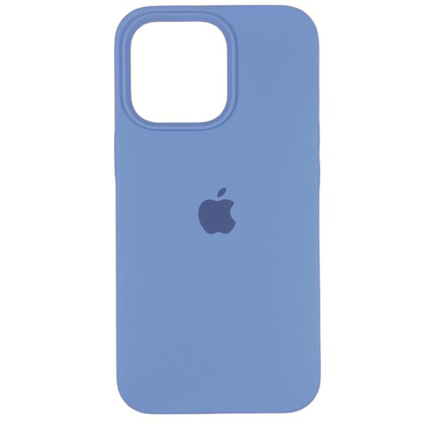 Накладка (з мікрофіброю) Silk Full Protective для iPhone 13 Pro Max (6.7`)- бузковий блакитний