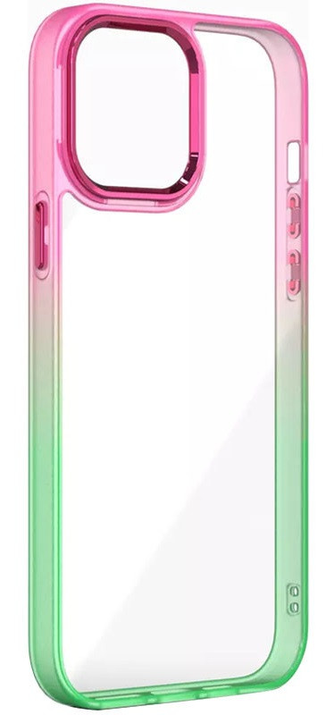 Накладка TPU+PC Fresh sip series для iPhone 11- салатово-рожевий