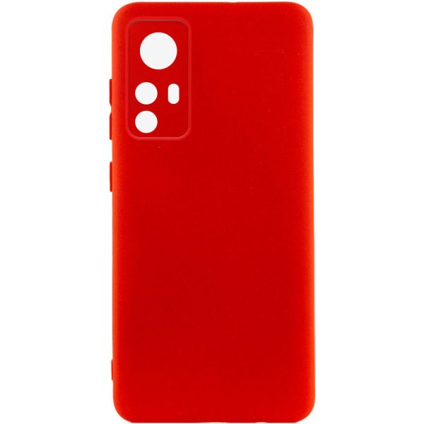 Накладка (з мікрофіброю) Silicone Cover Lakshmi Full Camera для Xiaomi 12T / 12T Pro- червоний