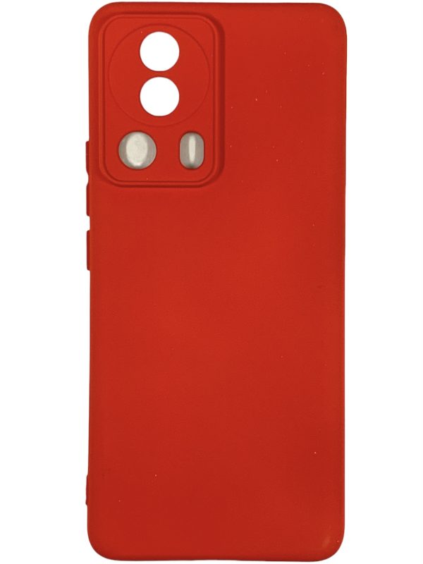Накладка (з мікрофіброю) Silicone Cover Lakshmi Full Camera для Xiaomi 13 Lite- червоний