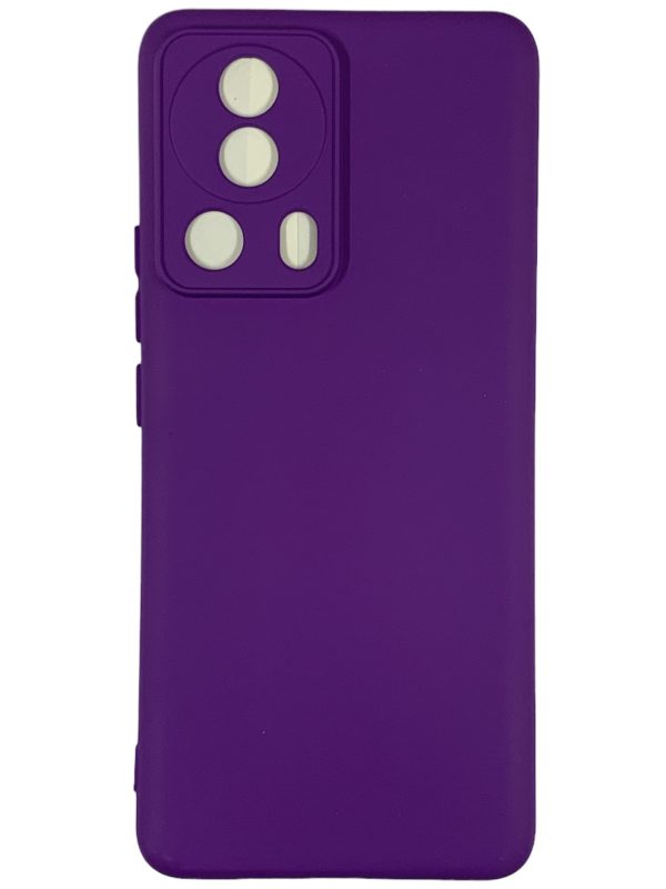 Накладка (з мікрофіброю) Silicone Cover Lakshmi Full Camera для Xiaomi 13 Lite- фіолетовий