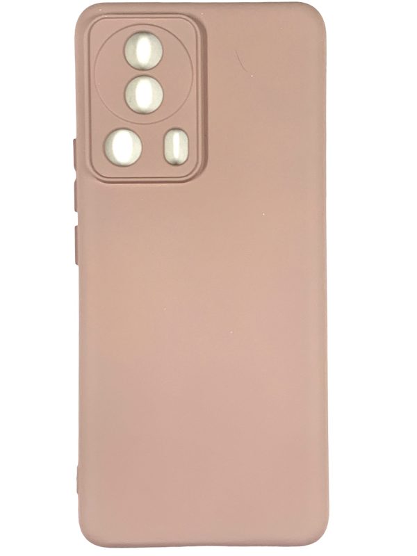 Накладка (з мікрофіброю) Silicone Cover Lakshmi Full Camera для Xiaomi 13 Lite- рожевий пісок