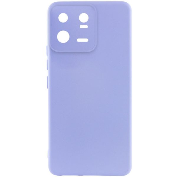 Накладка (з мікрофіброю) Silicone Cover Lakshmi Full Camera для Xiaomi 13 Pro- бузковий