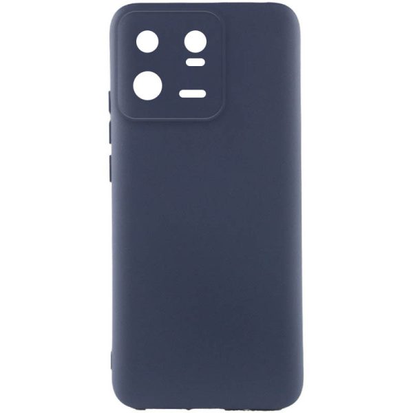 Накладка (з мікрофіброю) Silicone Cover Lakshmi Full Camera для Xiaomi 13 Pro- темно-синій