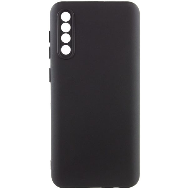 Накладка (з мікрофіброю) GETMAN Liquid Silk Full Camera для Samsung A50 / A30s- чорний