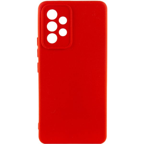 Накладка (з мікрофіброю) GETMAN Liquid Silk Full Camera для Samsung A52 / A52s- червоний