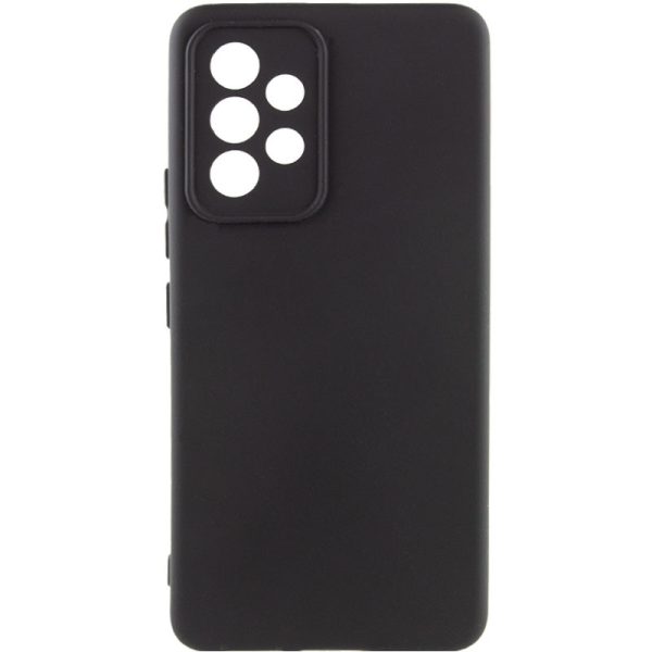 Накладка (з мікрофіброю) GETMAN Liquid Silk Full Camera для Samsung A52 / A52s- чорний