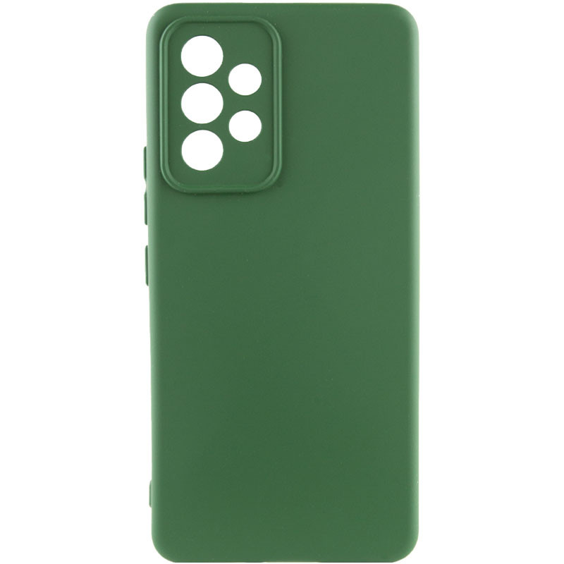 Накладка (з мікрофіброю) GETMAN Liquid Silk Full Camera для Samsung A52 / A52s- темно-зелений
