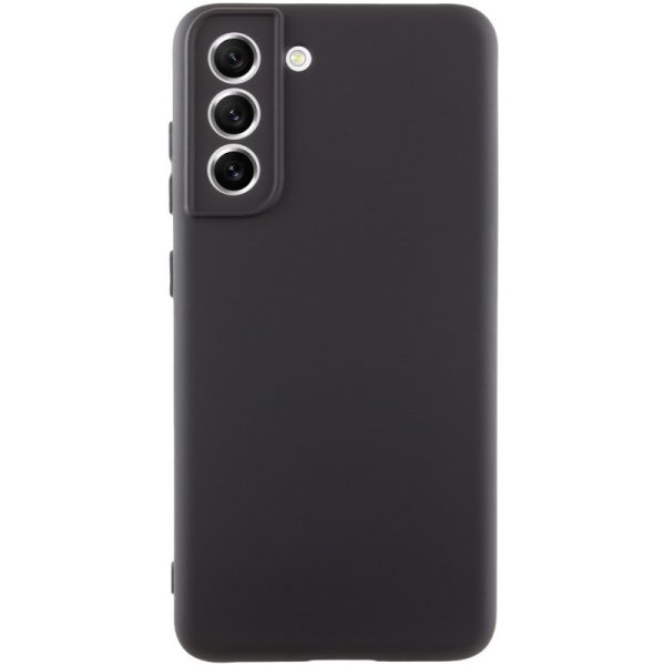 Накладка (з мікрофіброю) GETMAN Liquid Silk Full Camera для Samsung S21 FE- чорний