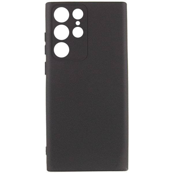 Накладка (з мікрофіброю) GETMAN Liquid Silk Full Camera для Samsung S23 Ultra- чорний