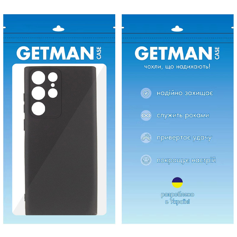 Накладка (з мікрофіброю) GETMAN Liquid Silk Full Camera для Samsung S23 Ultra- чорний — изображение 2