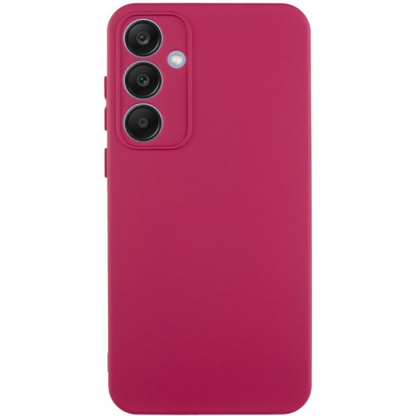 Накладка (з мікрофіброю) GETMAN Liquid Silk Full Camera для Samsung S24 FE- марсала
