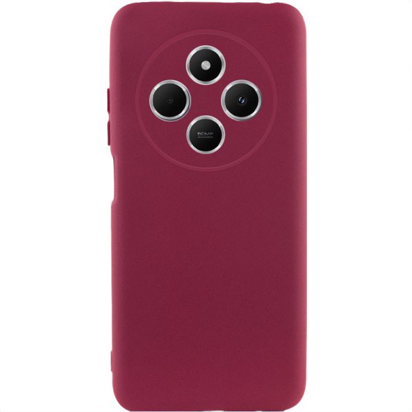 Накладка (з мікрофіброю) GETMAN Liquid Silk Full Camera для Xiaomi Redmi 14C / Redmi A4 / Poco C75- марсала