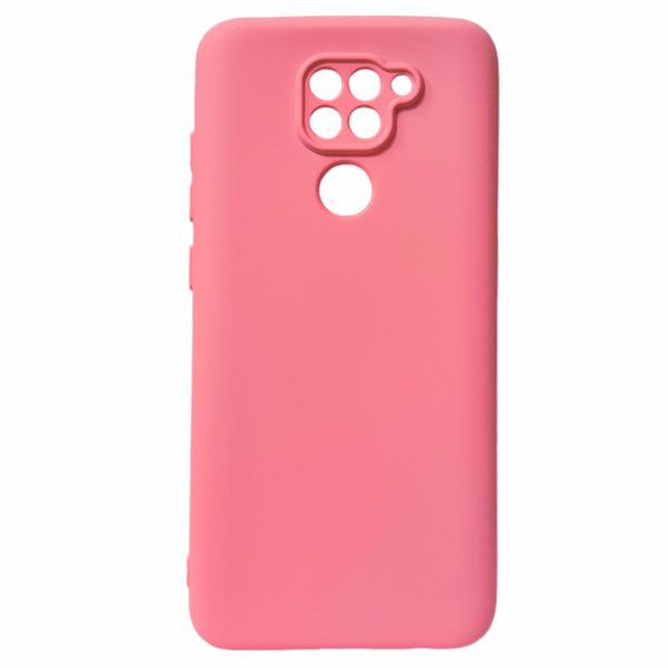 Накладка (з мікрофіброю) GETMAN Liquid Silk Full Camera для Xiaomi Redmi Note 9- рожевий
