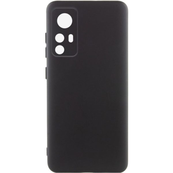 Накладка (з мікрофіброю) Silicone Cover Lakshmi Full Camera для Xiaomi 12T / 12T Pro- чорний