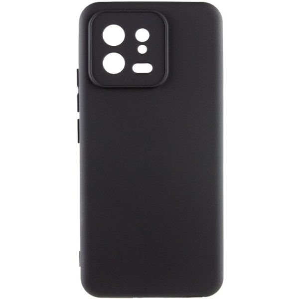 Накладка (з мікрофіброю) Silicone Cover Lakshmi Full Camera для Xiaomi 13- чорний
