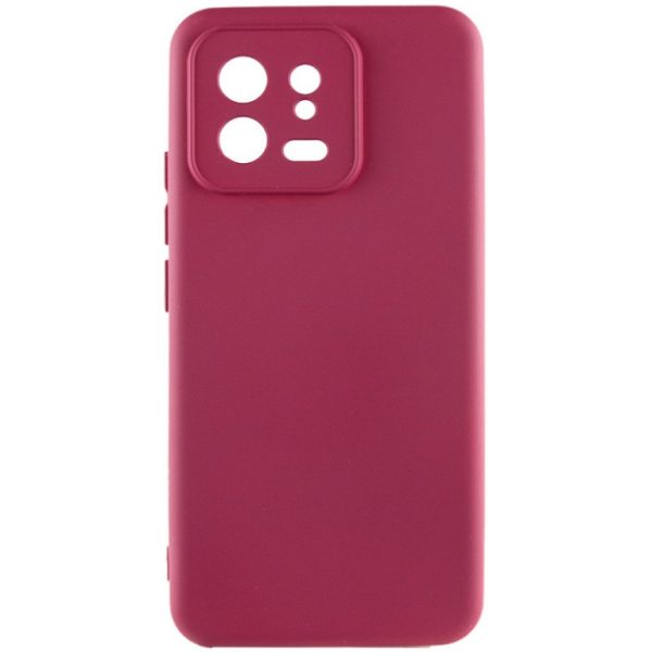 Накладка (з мікрофіброю) Silicone Cover Lakshmi Full Camera для Xiaomi 13- марсала