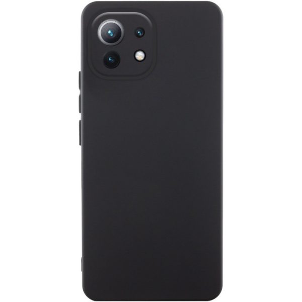 Накладка (з мікрофіброю) Silicone Cover Lakshmi Full Camera для Xiaomi Mi 11 Lite- чорний