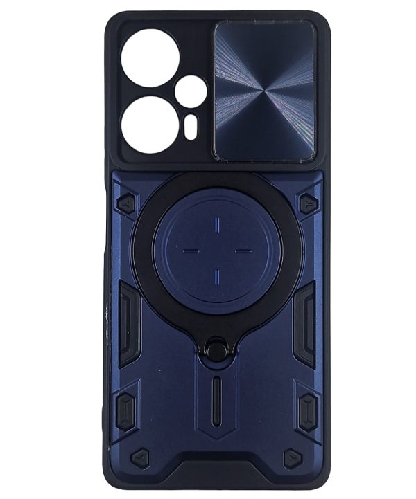Протиударний чохол Armor RING + шторка для Xiaomi Redmi Note 12 Turbo / Poco F5- синій