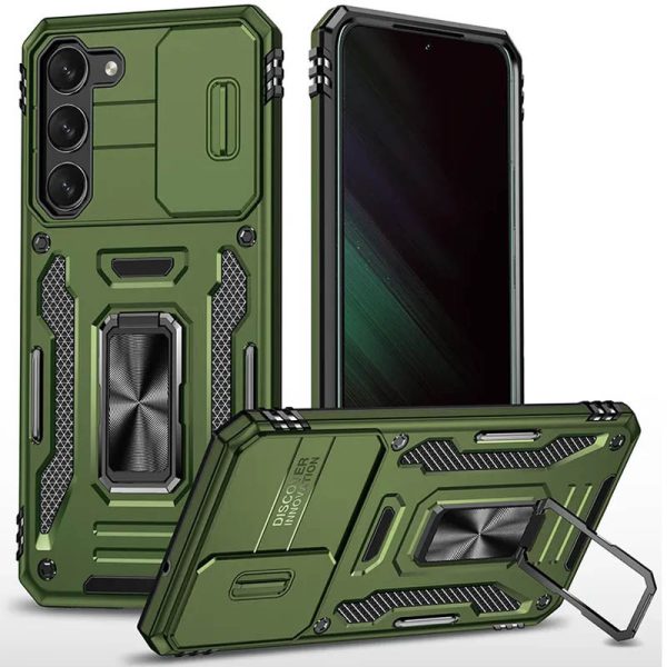 Протиударний чохол Camshield Army Ring для Samsung S23 Plus- оливковий