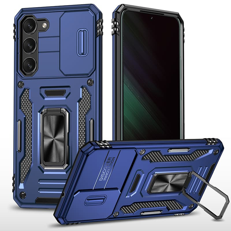 Протиударний чохол Camshield Army Ring для Samsung S23- темно-синій