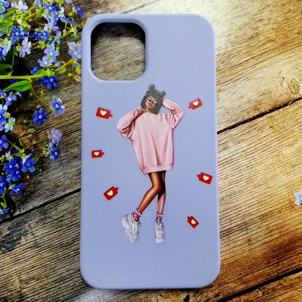 Накладка (з мікрофіброю) Case Art для iPhone 12/12 Pro (6.1`)- фіолетовий