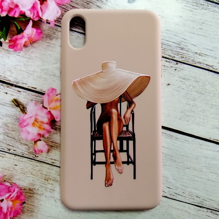 Накладка (з мікрофіброю) Case Art для iPhone XS Max- рожевий пісок
