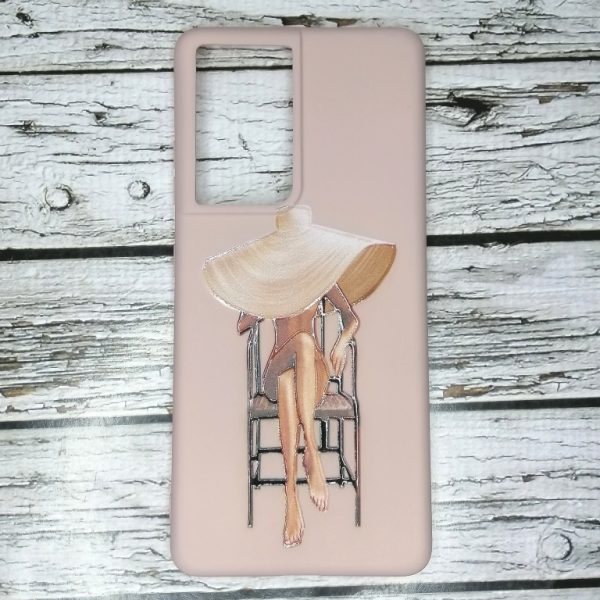 Накладка (з мікрофіброю) Case Art для Samsung S21 Ultra- рожевий пісок