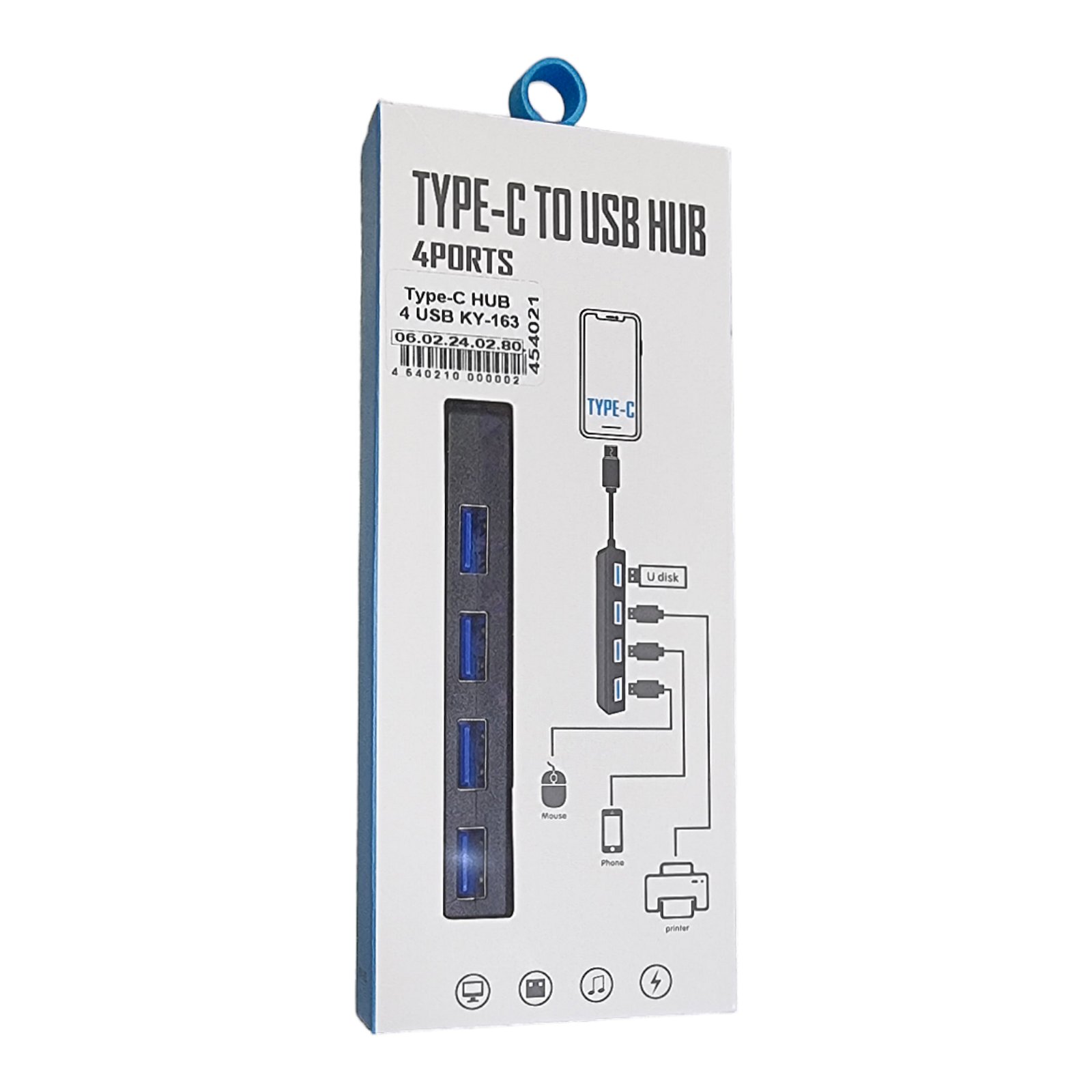 Type-C HUB 4 USB KY-163 — изображение 2