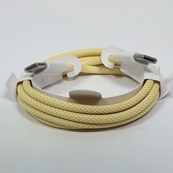 USB-C кабель Apple color textile 60W Type-C to Type-C- жовтий